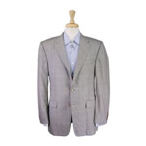 Hickey Freeman Gray Plaid Blazer